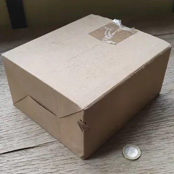 A cardboard box